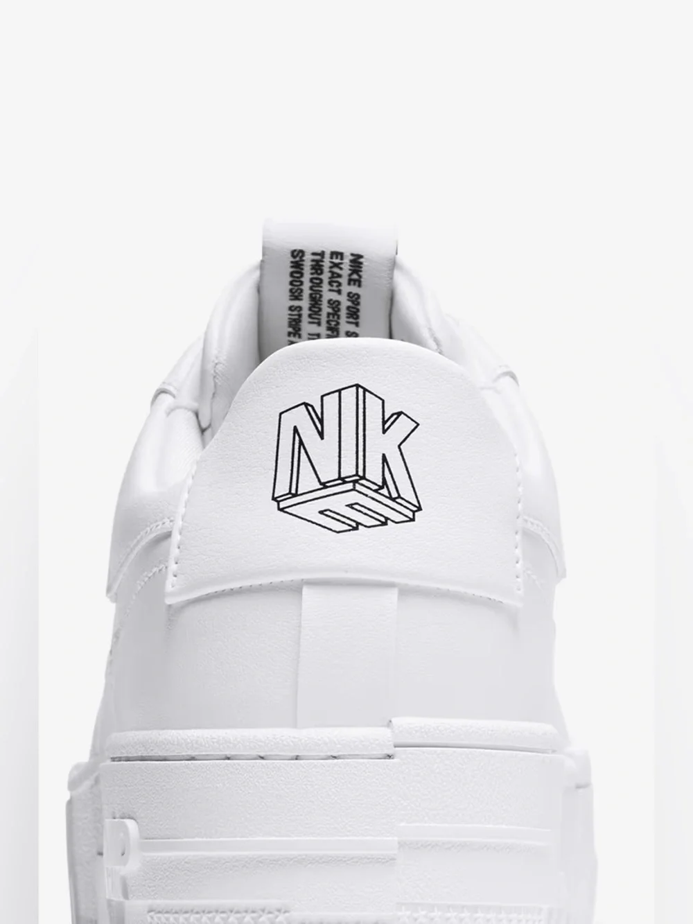 Nike Air Force 1 Pixel All-White Low-Top Sneakers